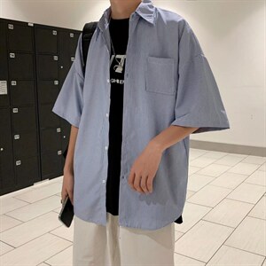 长袖衬衫春款男港风潮流C0022P29图片