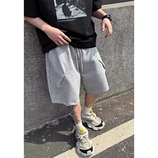 夏季小众拼接运动休闲短裤男士宽松轻奢简约五分中裤衩XD1123，男装牛仔裤，星座208-5