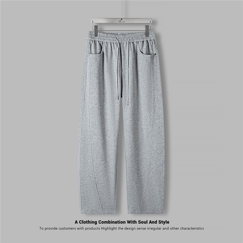 松紧抽绳男宽松休闲裤百搭运动裤卫裤A329-K9915-P60,男装休闲裤,电商A329
