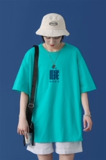 T2282P25中性女模男士t恤宽松潮ins夏季潮流胖子大码五分袖打底衫，男装T恤，星座510A-1