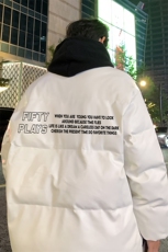 港风23新款冬季时尚百搭字母印花棉服外套MY6453P115控158，男装棉衣，电商A268A