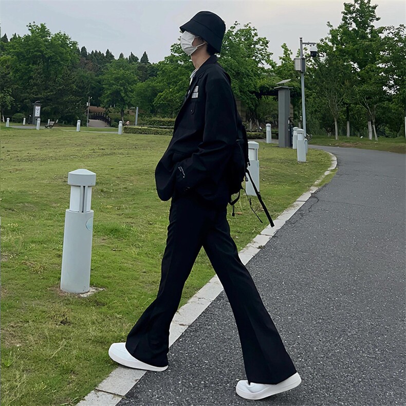 纯色cleanfit冰丝裤子马吉拉那不勒斯微喇西裤XK01-TP30,男装西裤,星座310A-4