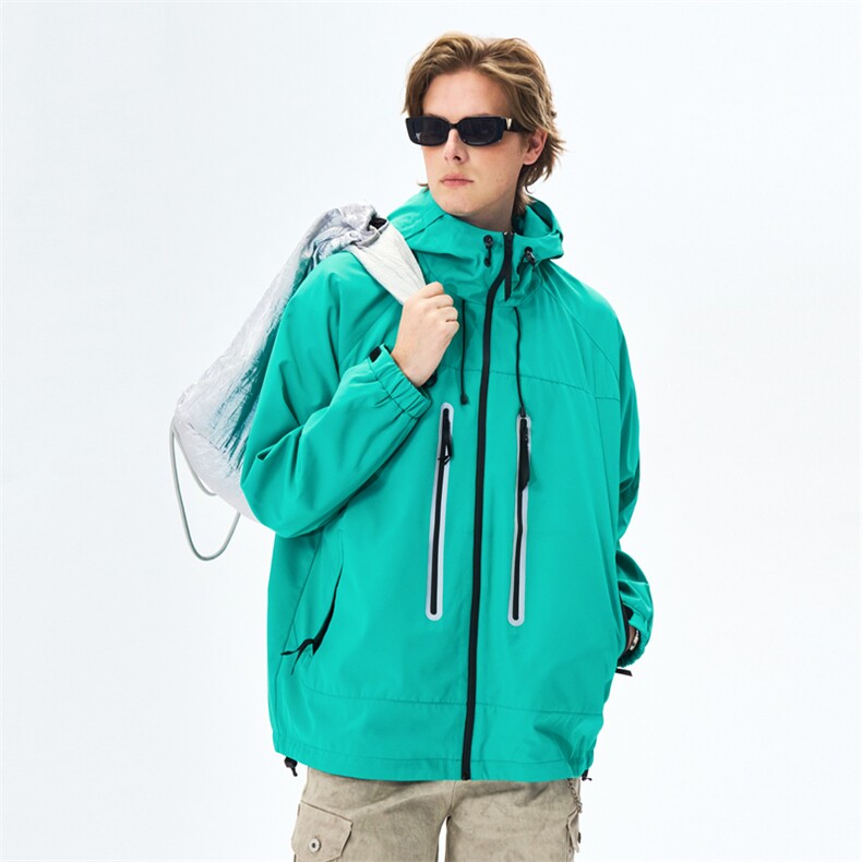 新款现货风户外夹克男连帽冲锋衣外套DSA157B-J2509-P65,男装夹克,电商A157B