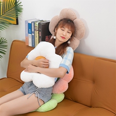 予朵玩具 兔毛花朵座垫