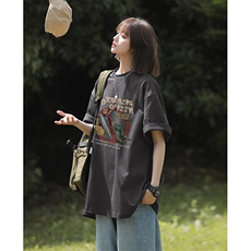 纯棉印花休闲T桖港风潮流复古百搭短袖上衣HY346TP25控38，男装T恤，电商A102B