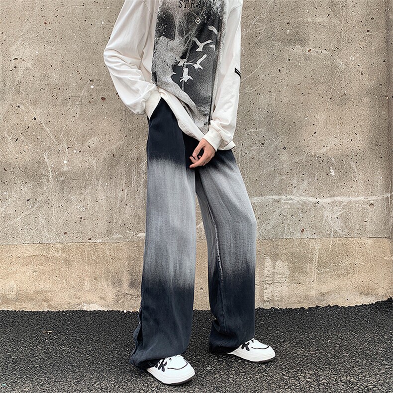 美式高街水洗做旧牛仔裤男ins复古宽松休闲裤N0875-P50,男装牛仔裤,星座308B-1