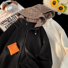 2026春季新款港风摆拍大码肌理感连帽夹克M-5XHJ25057-特P55，男装夹克，电商A022