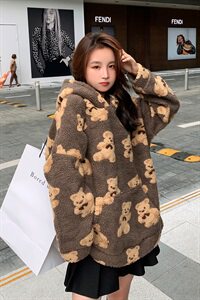 9.22出货 羊羔毛小熊卫衣 可做情侣款  262A-W095-P115-K168图片