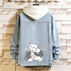 牛仔夹克男大码牛仔外套男茄克NJ77300-P60，男装工装外套，电商A040A