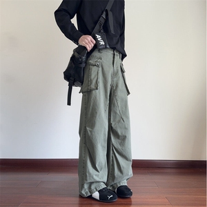 春季新款美式高街大口袋宽松休闲工装裤B315-K25622-p70控98图片