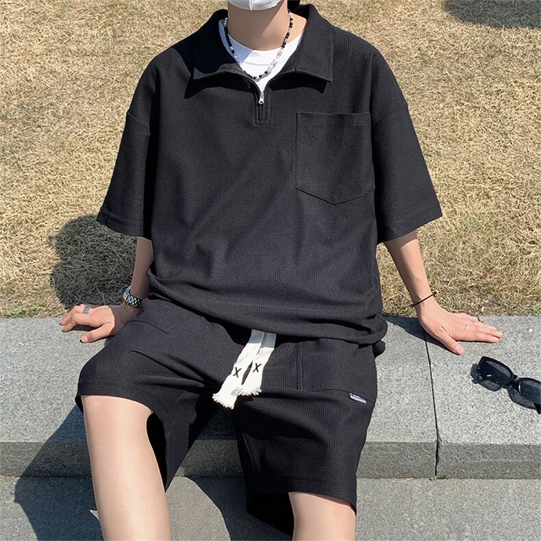 夏季短袖polo衫短裤套装情侣运动服TZ307P75控98,男装牛仔裤,电商A309