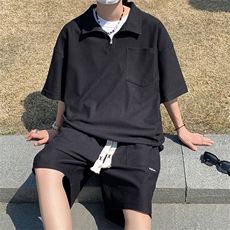夏季短袖polo衫短裤套装情侣运动服TZ307P75控98，男装牛仔裤，电商A309