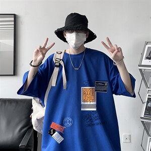 HT73121-P22 华夫格t恤男短袖男大码五分袖 大皂风图片