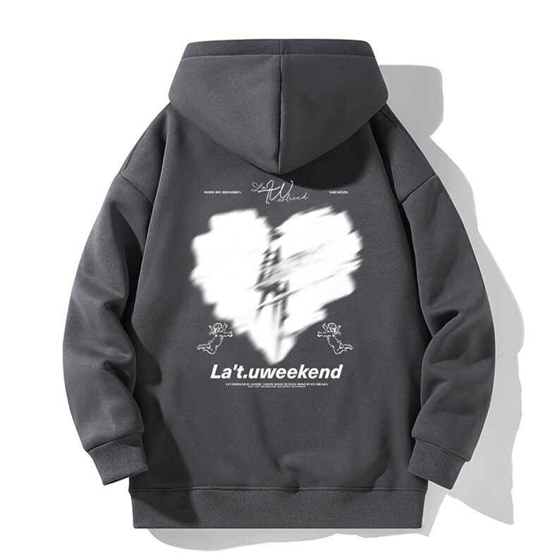 抖音得物高品质印花连帽卫衣秋冬装美式宽松连帽纯色卫衣ADL121,男装卫衣,电商A443
