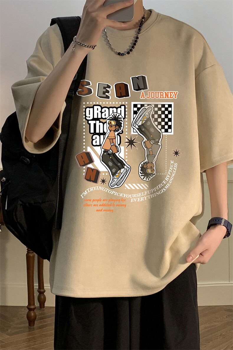 麂皮绒短袖t恤男大码半袖男JD82282-P25,男装T恤,电商A040