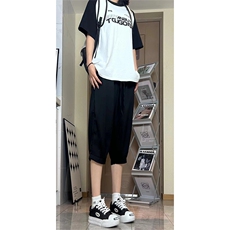 特批28夏季高级感速干休闲七分裤男涤纶，男装牛仔裤，电商基地A086