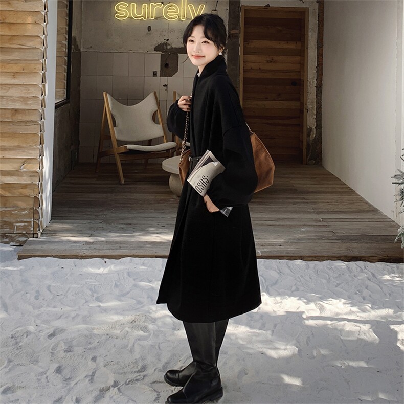 现货大货出新款皮毛一体黑色大衣外套2C167-881-P210-K318,女装棉衣/棉服,2C167