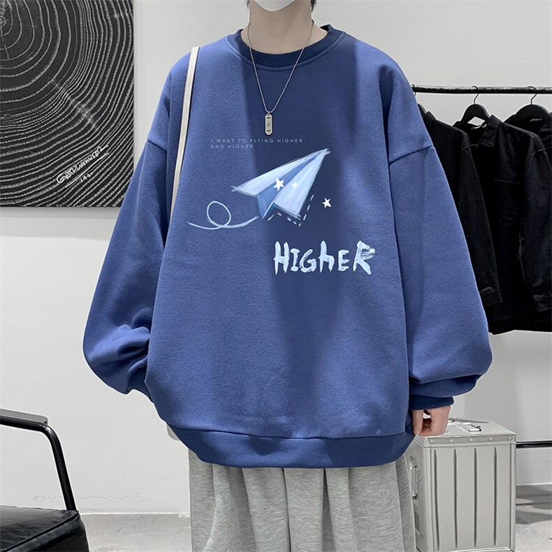S6270-P28秋季圆领卫衣男大码韩版宽松长袖外套,男装卫衣,电商A040