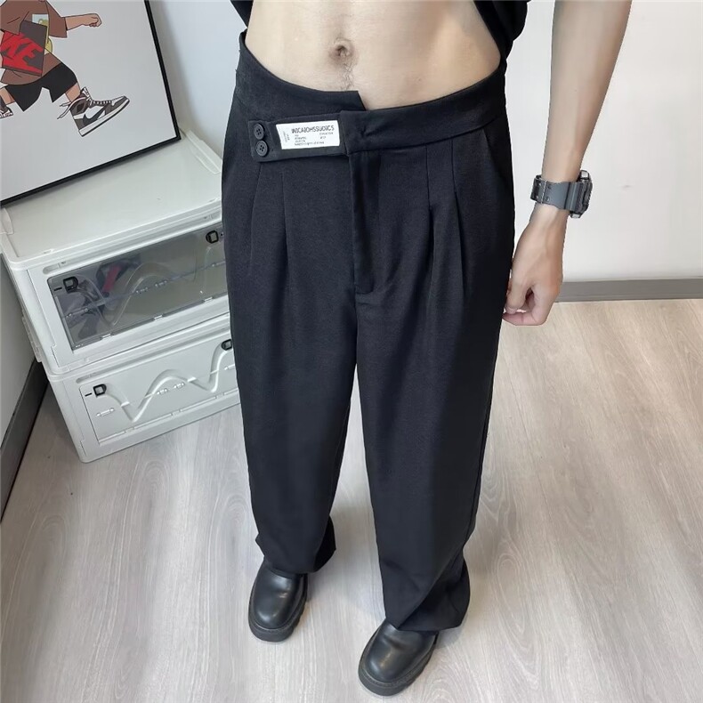 休闲裤男韩版潮流痞子帅气垂感2023夏季新款ins宽松西裤K4335-P36,男装西裤,星座412-2