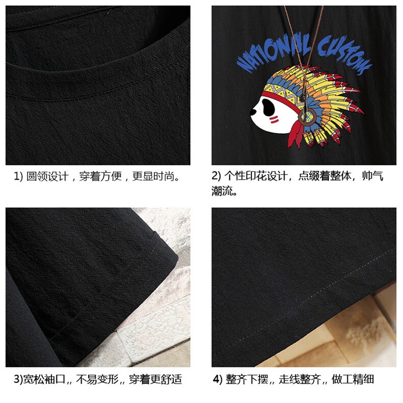 YT26196-P30亚短袖t恤男大码五分袖男宽松七分袖砖墙挂拍,男装T恤,电商A040A