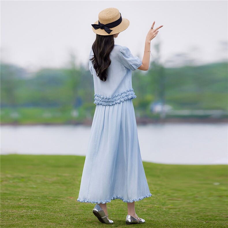 现货2026年夏季休闲风修身剪裁宽松型女通用型两件套轻薄透气,女装套装/套裙,靓衣阁