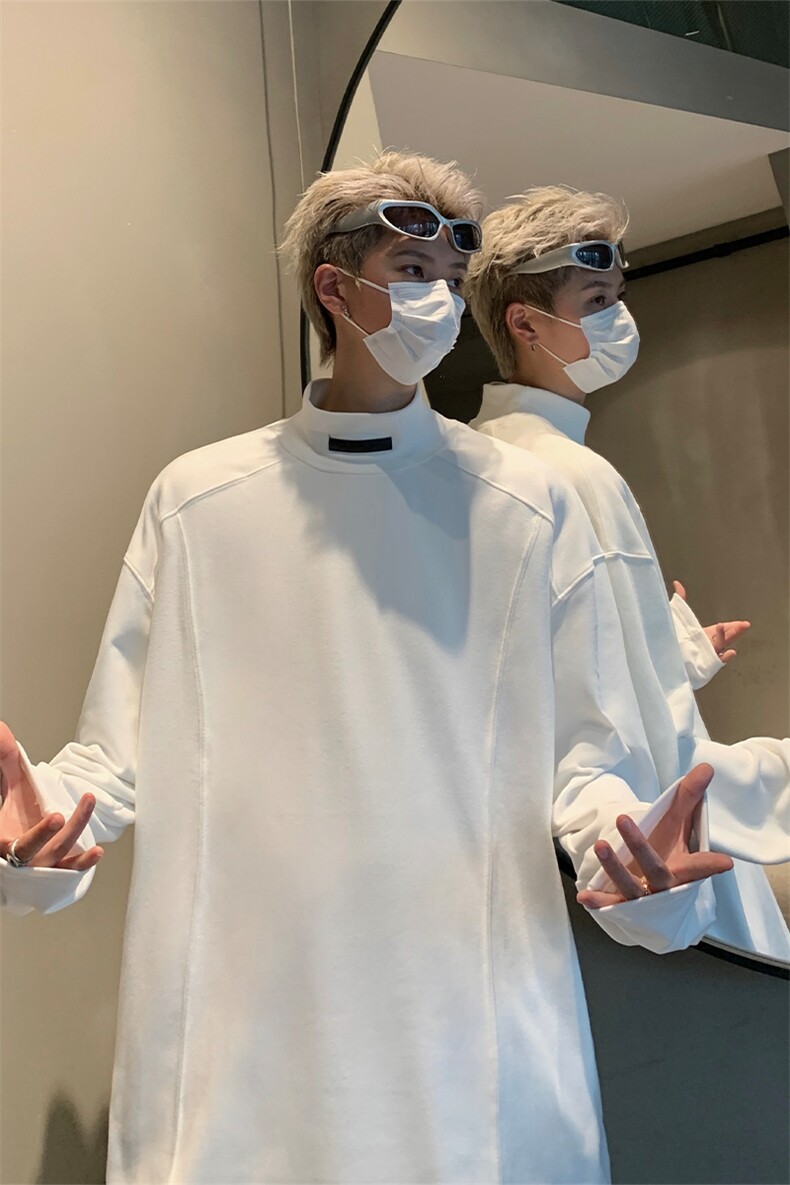 半高领长袖卫衣男秋季宽松休闲套头t恤打底衫XZ514-2-24230-P48,男装T恤,星座514-2(原B239)