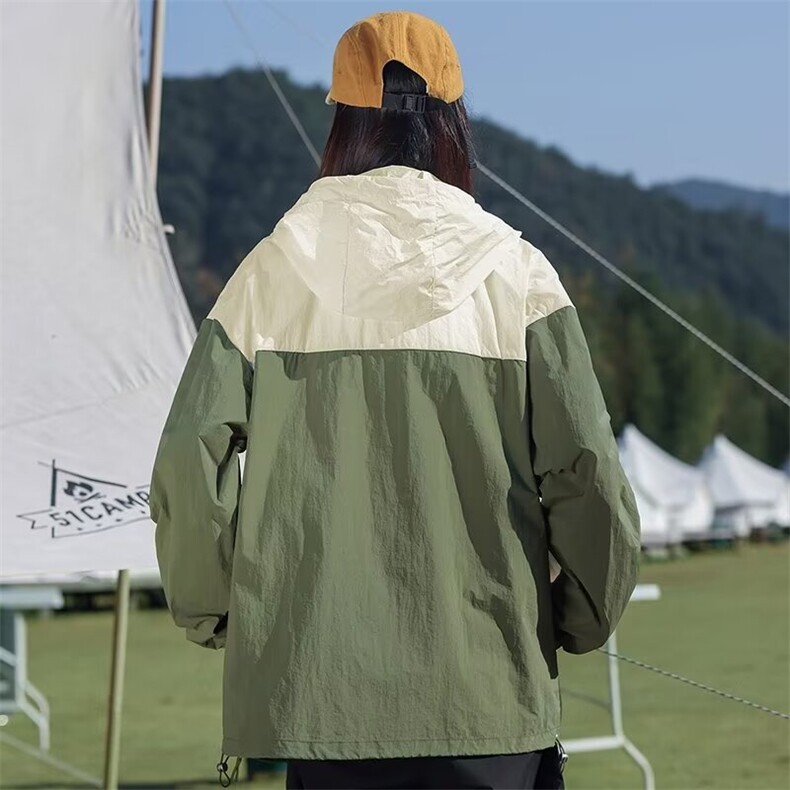 2024夏季新款拼色情侣防晒衣户外防晒服皮肤衣防晒服户外防晒外套,男装防晒衣,星座1013