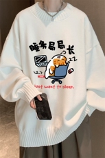 半高领毛衣男大码胖子针织衫毛线衣M18447-P45加绒款-P65，男装针织衫/毛衣，电商A040