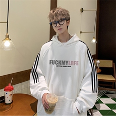 美式三杠条纹复连帽卫衣秋冬男女宽松长袖SWY2468-P55控8850棉，男装卫衣，电商B370