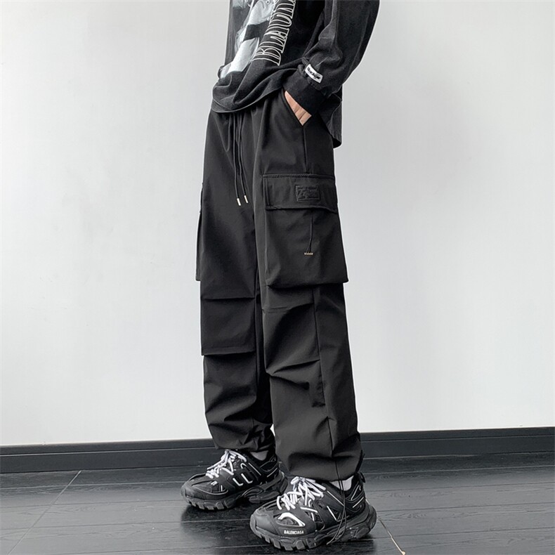 2025秋冬新款褶皱工装裤贴牌束脚裤A316-1-K1198控78,男装工装外套,星座906（原电商a316-1）
