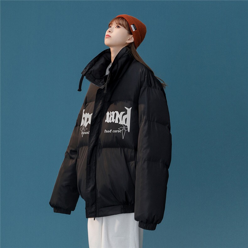 白鸭绒中性22冬季新款时尚字母印花抽绳立领羽绒服YR224P195控258,男装羽绒服,A247A