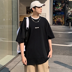 得物抖音40支双纱高品质港风运动半袖纯棉短袖T恤男女T7201-P45，男装T恤，电商A441-1