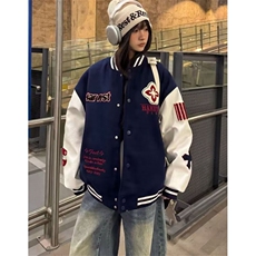棒球服外套男春季新款运动保暖上衣宽松休闲开衫夹克JW1038，男装夹克，星座1116A（原606A-3）