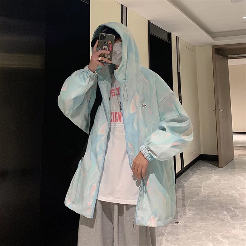 潮流夹克潮男春季连帽外套防晒衣W7012P35,男装夹克,星座1116-2