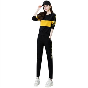 早春休闲运动套装女两件套2023新款春装大码女装微胖显瘦遮肉洋气图片