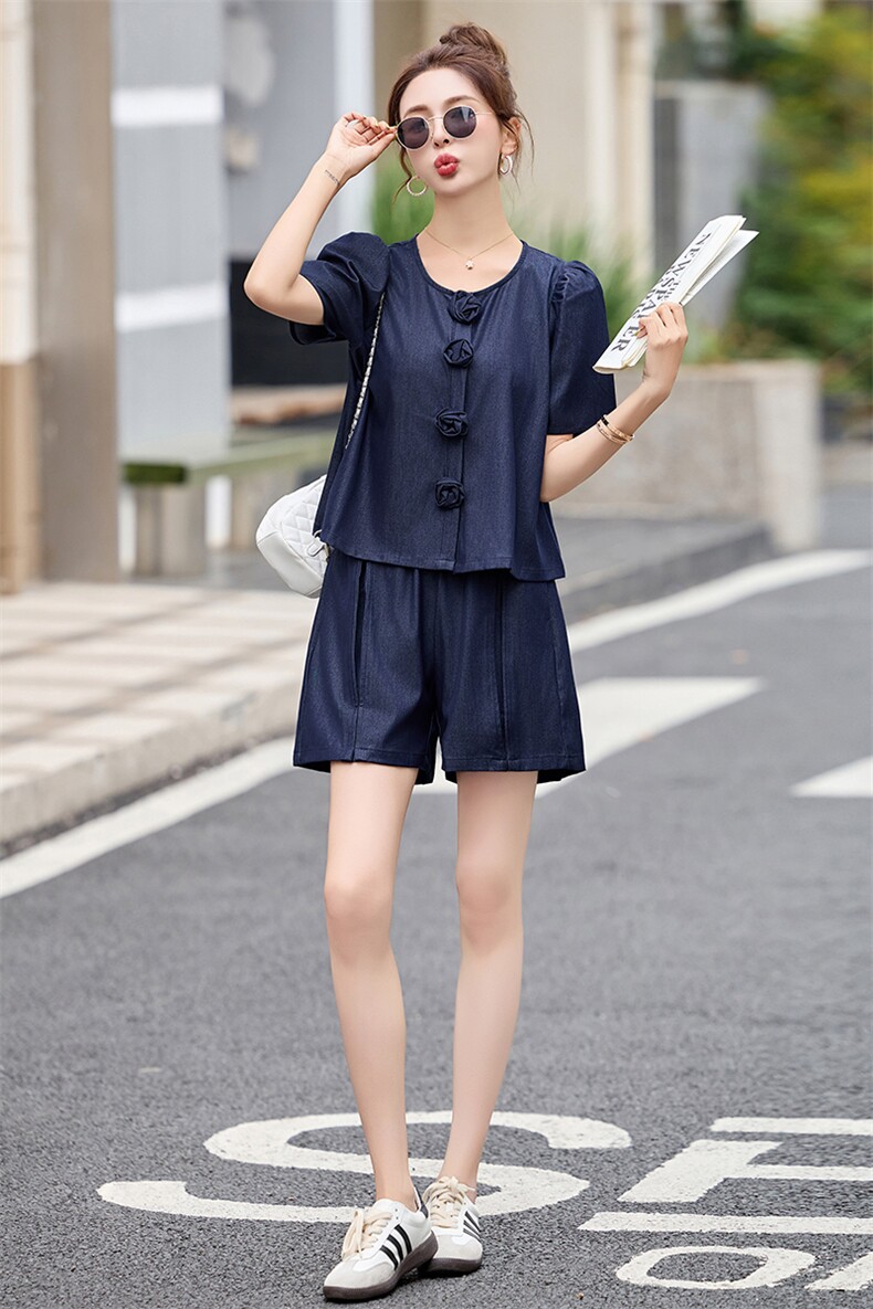 小香风套装裙女2025新款夏季穿搭一整套高级感两件套气质,女装套装/套裙,仟媚宠