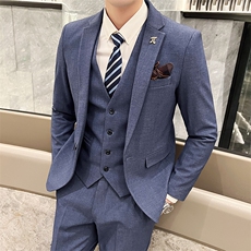 专业西服工厂永不断货男商务休闲大码西服套装三件套1818-P210，男装西服套装，星座311B