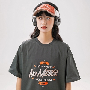 2025夏季新款男装日系潮牌纯色圆领宽松短袖休闲T恤半袖T916-F38图片