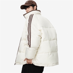 1506/M333/P75 加厚男女棉衣情侣条纹立领棉服外套图片