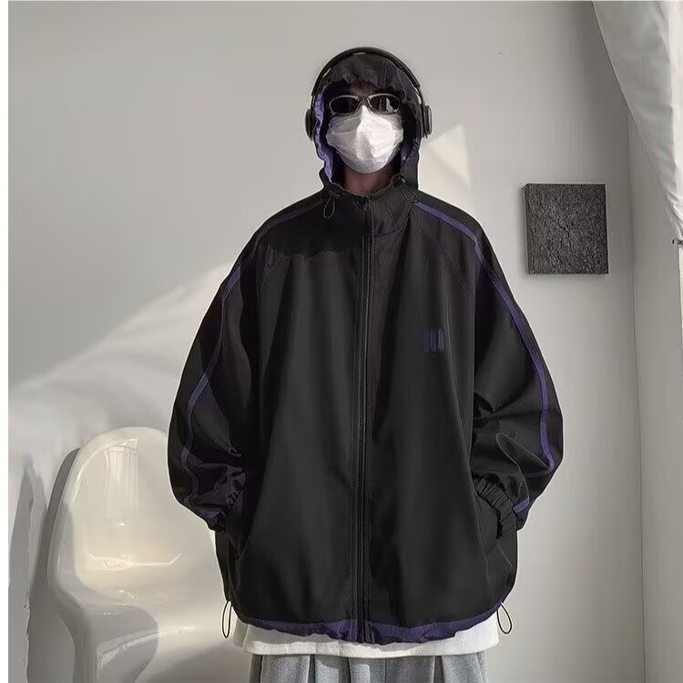 W305-P62美式冲锋衣外套男春秋季2025新款潮流机能户外防水工装,男装T恤,电商B323A