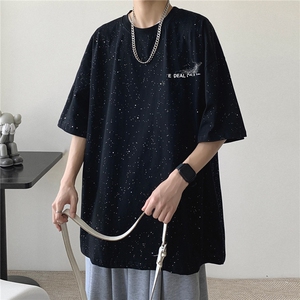 260克重磅双纱纯棉潮流T恤印花满天星二开短袖 RH7910-特P28图片