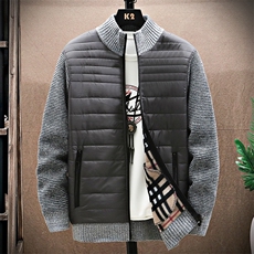 品质好秋冬季新款男士休闲立领毛衣外套百搭加绒棉服8917-P50，男装针织衫/毛衣，星座1706