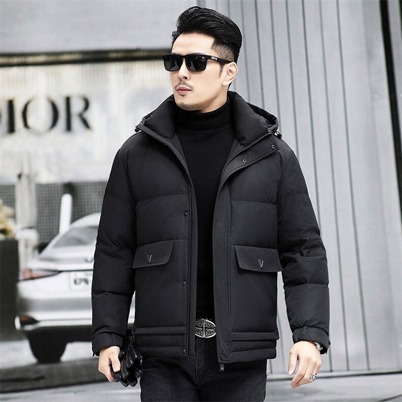 M801-106钱塘2020-3时尚休闲简约冬季厚款中年男士羽绒服P233,男装羽绒服,钱塘207-3