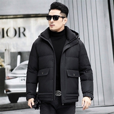 M801-106钱塘2020-3时尚休闲简约冬季厚款中年男士羽绒服P233，男装羽绒服，钱塘207-3