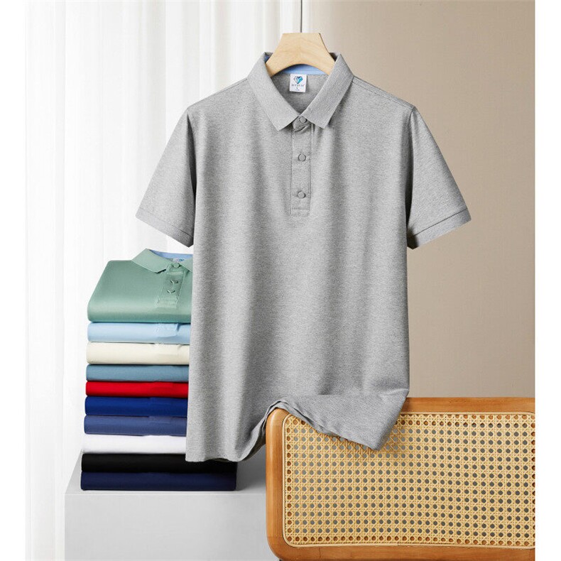2025春夏季200克冰丝POLO衫男女夏季短袖广告衫定制LOGOL665p43，男装Polo衫，星座1602B（原101B-1）