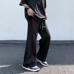 阔腿裤原宿文艺简约潮流气质ins自然腰休闲裤长裤K271P35图片