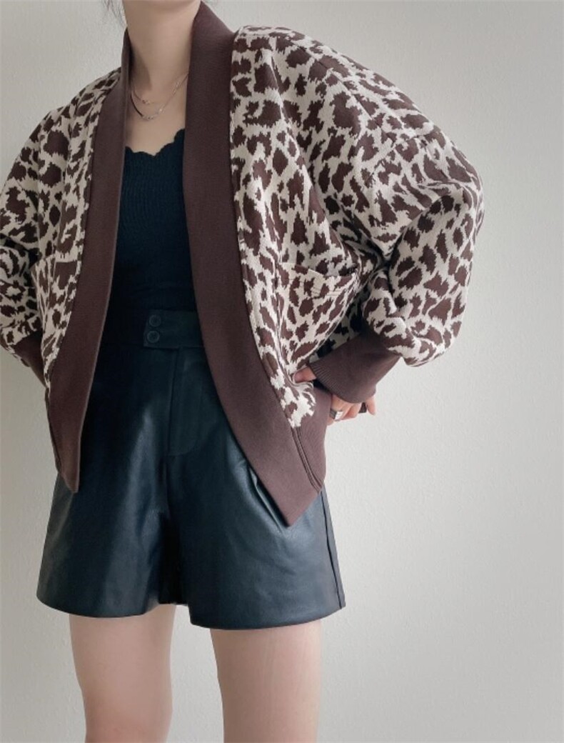 豹纹开衫，其它，麦缇诺