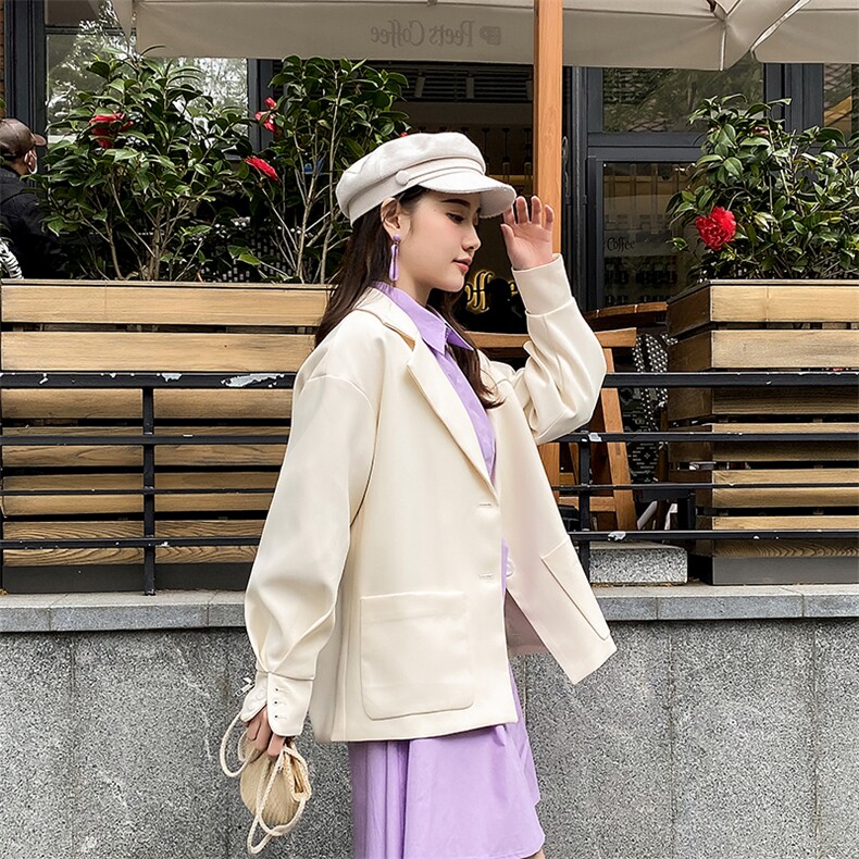 现货2021年秋季新款宽松显瘦西装166-XZ02,女装西装,茜茜公主