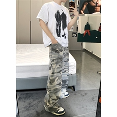 XZ612-K782-P65控88美式复古迷彩工装裤街舞滑板hiphop休闲长裤，男装工装外套，星座612
