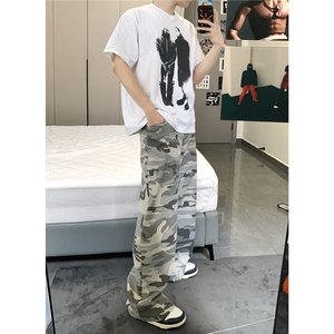 XZ612-K782-P65 控88 美式复古迷彩工装裤街舞滑板hiphop休闲长裤图片